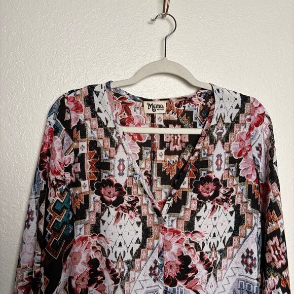 Show Me Your Mumu Dragonfly Cape Duster Maxi Length Women's Size Medium - Picture 6 of 11